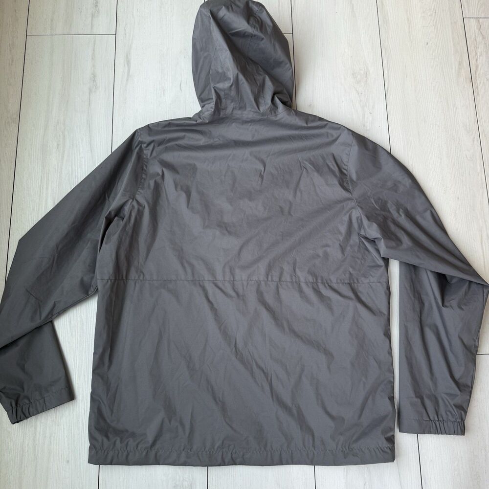 REI Co-op Trailmade Rain Jacket Men's L Gray Hooded Windbreaker Full Zip Pockets - Picture 11 of 15